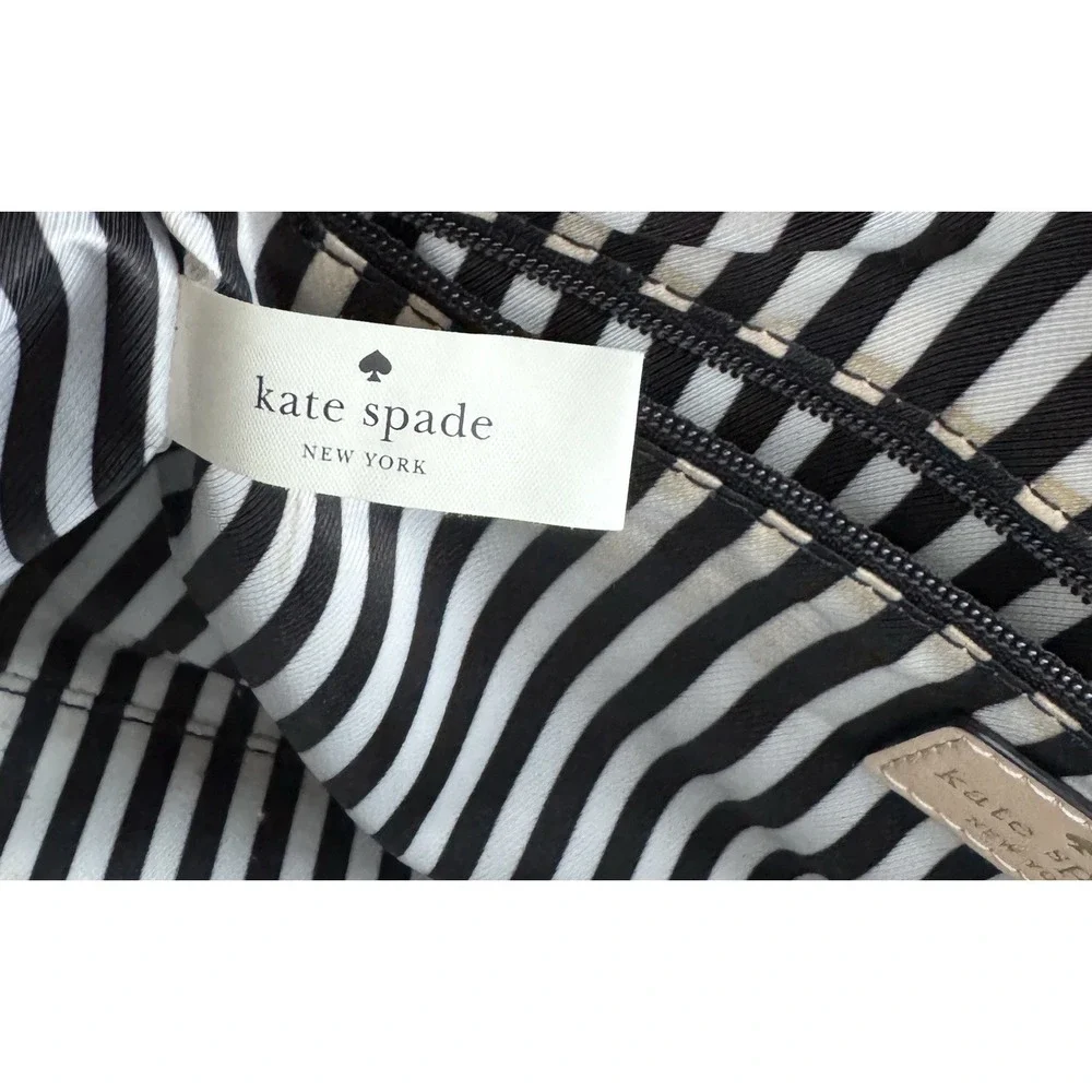 KATE SPADE Catherine Street White & Beige Shoulder Bag Satchel Purse NWOT